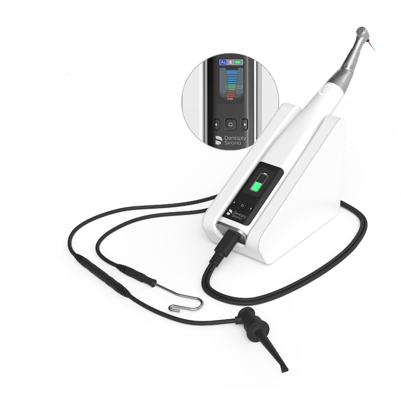 The X-Smart Go, a bubble highlights its integrated Apex Locator