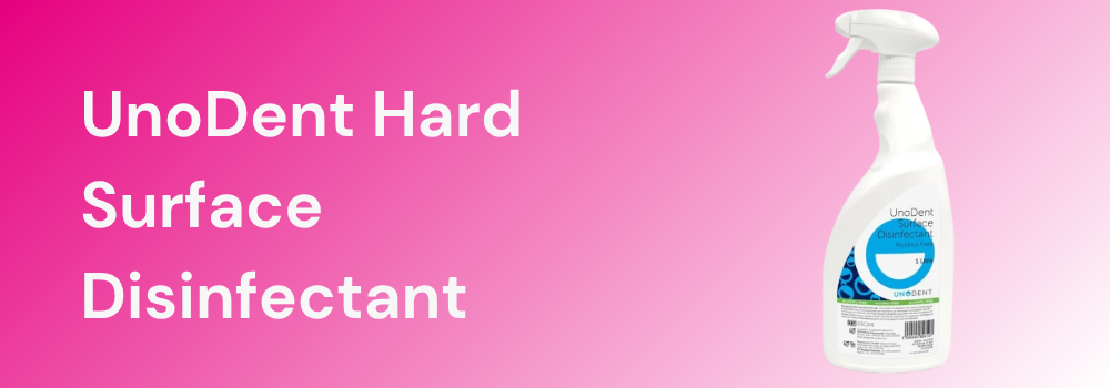 The UnoDent NEW Formulation Alcohol-free hard surface disinfectant spray