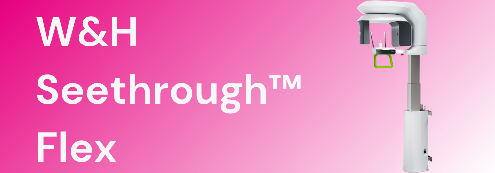 The W&H Seethrough Flex against a pink and white background.