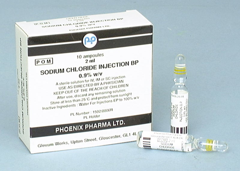 Sodium Chloride Injection B.P. 0.9% 2ml Ampoules 
