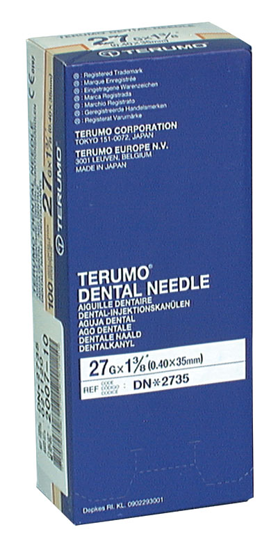 Terumo Needles - Plastic Hub 27G - Long - Yellow 