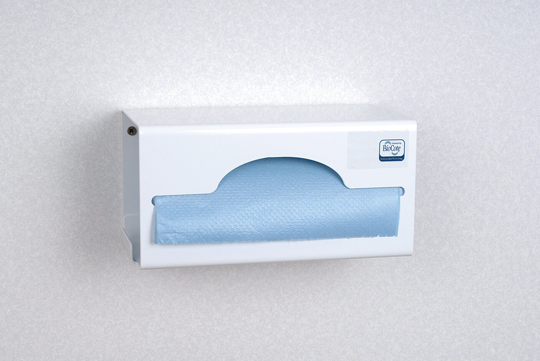Antimicrobial Bib Dispenser for Disposable Standard Roll Bib 