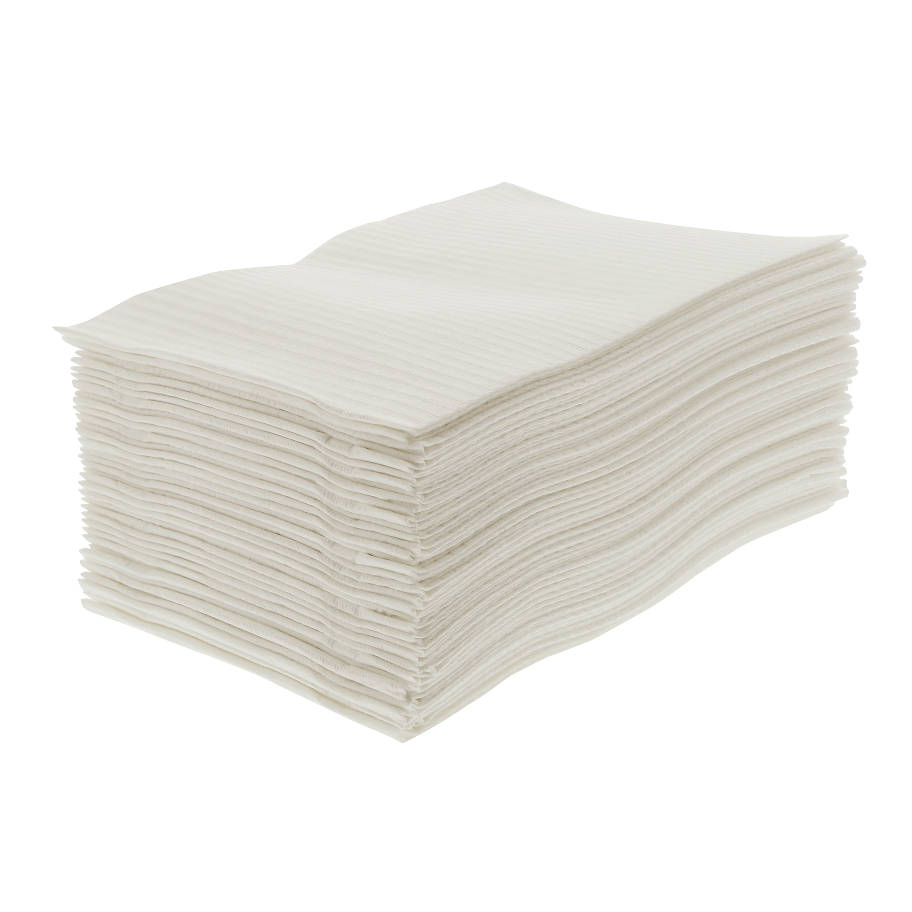 Disposable Bibs - 3-ply White 