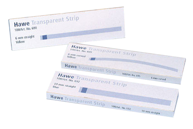 Transparent Strips Straight 10mm x 100mm Blue (Ref. 692) 