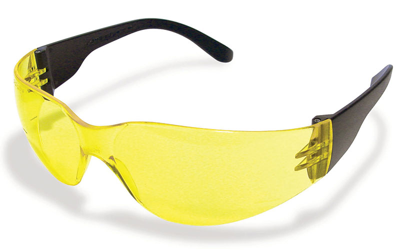 Crackerjack Safety Glasses Yellow Lens: Anti Fog/ Anti Scratch 