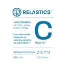 Patient Elastics Latex Relastics 1/4" / 6.4mm  Heavy 4.5oz  BLUE C 
