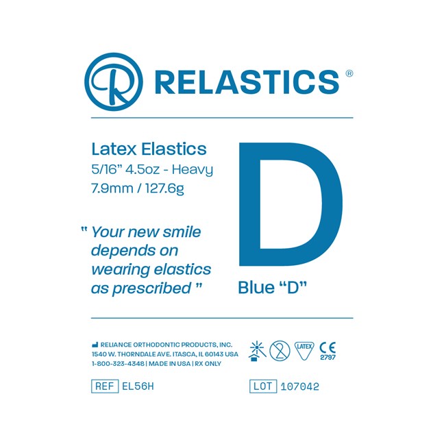 Patient Elastics Latex Relastics 5/16" / 7.9mm Heavy 4.5oz BLUE D