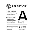 Patient Elastics Latex Relastics 1/8" / 3.2mm  X-Heavy 6.5oz  BLACK A 