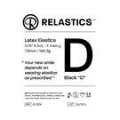 Patient Elastics Latex Relastics 5/16" / 7.9mm  X-Heavy 6.5oz  BLACK D 