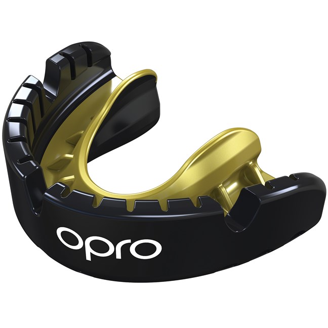 Opro Self-Fit GEN3 Gold Braces - Black/Pearl Mouthguard