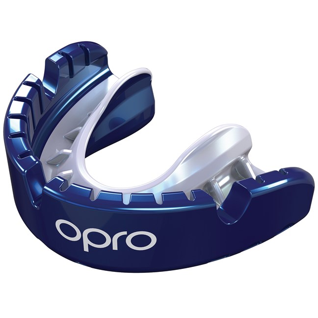 Opro Self-Fit GEN3 Gold Braces - Blue/Pearl Mouthguard