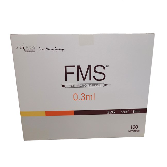 FMS Micro Syringe 32G Fine, 8mm, 0.3ml