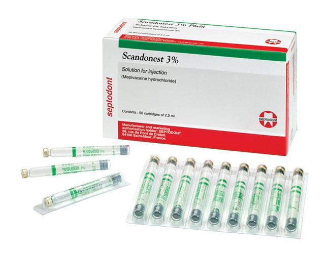 Scandonest 3% Plain Glass Cartridges