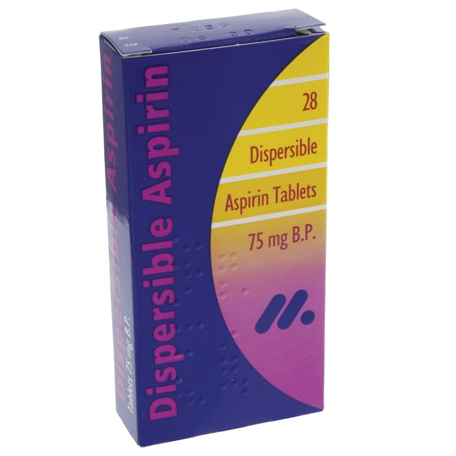 Aspirin 75mg Dispersible Tablets