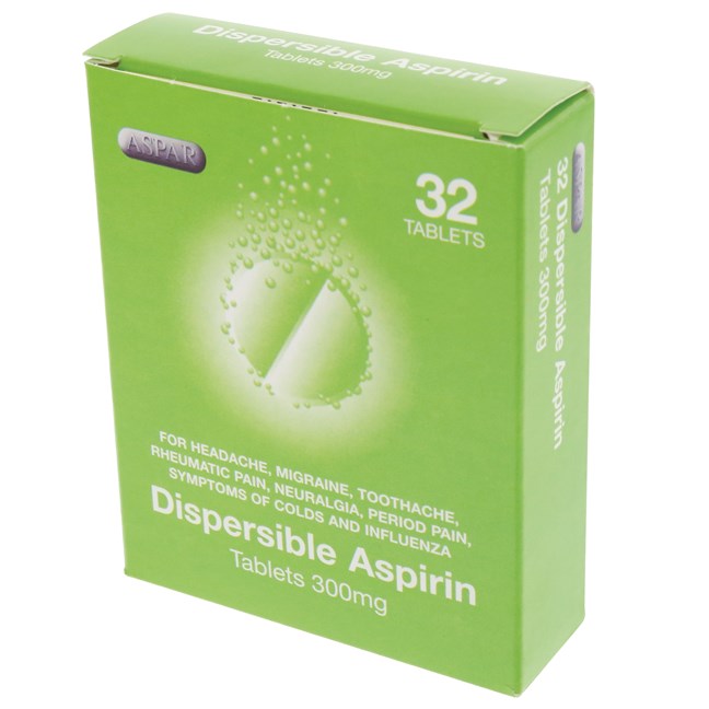 Aspirin 300mg Dispersible Tablets
