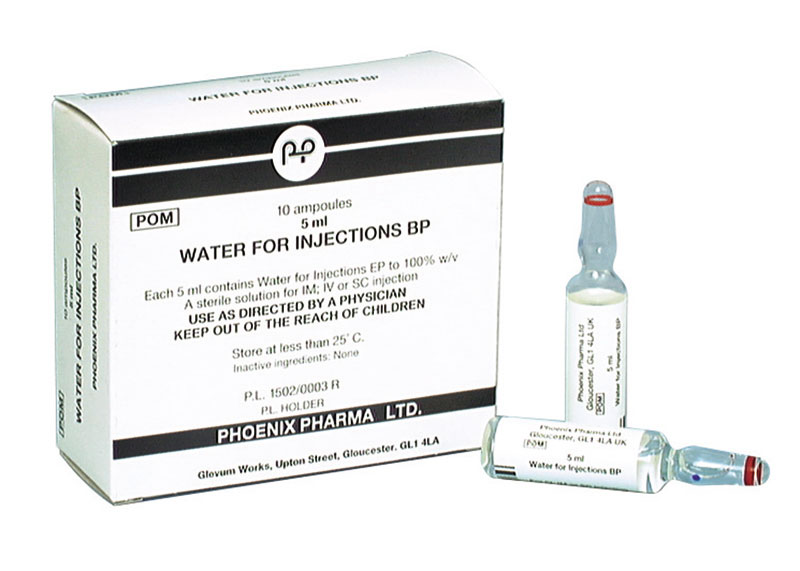 Water for Injection B.P. 5ml Ampoules 