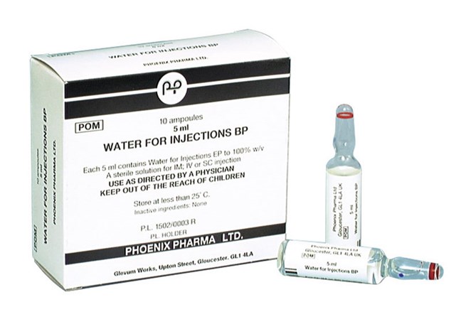 Water for Injection B.P. 5ml Ampoules