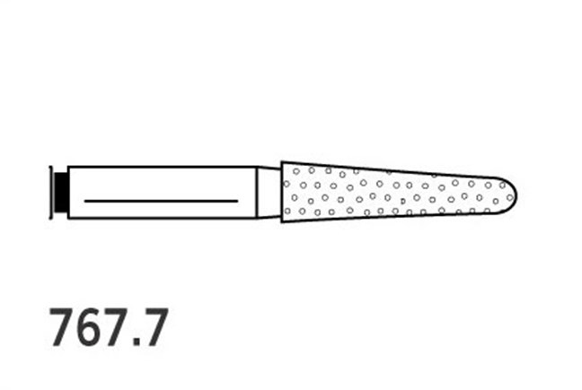 Two Striper Burs Round End Taper FG 767.7 Coarse