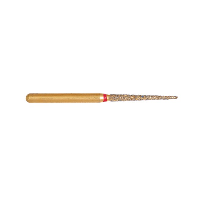 Gold Diamond Burs Tapered Point FG Fine 167/012