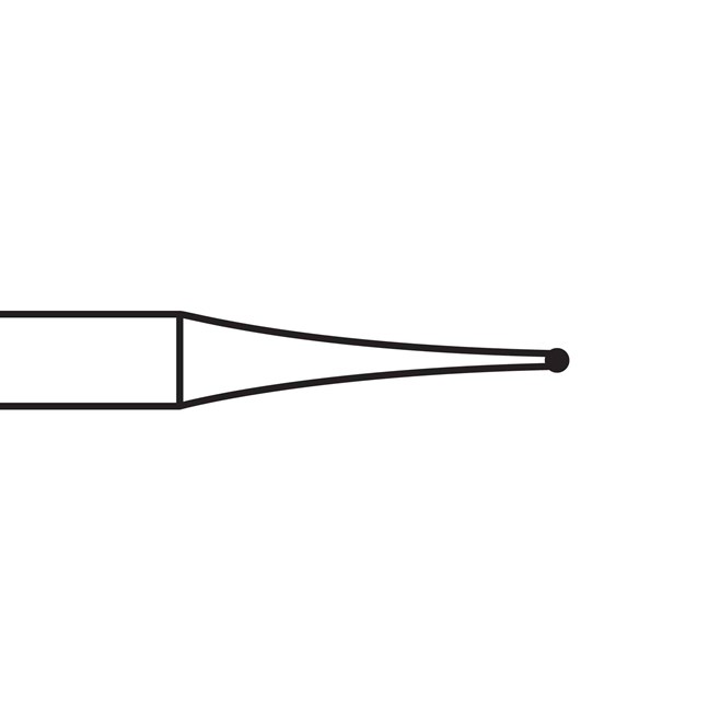 Steel Burs Round RA No. 1 006