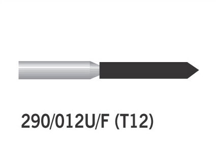 Diamond Burs Cylindrical Pointed FG No. 290/012 Ultra Fine T12 Ultra Fine 290-012XF (879) 