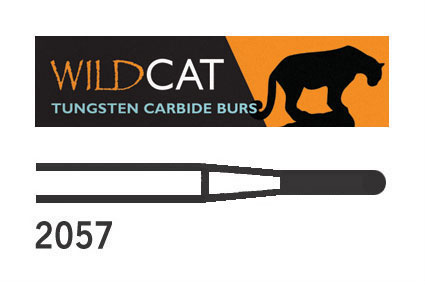 WildCat Tungsten Carbide Burs Flat Cross Cut FG 2057 010 