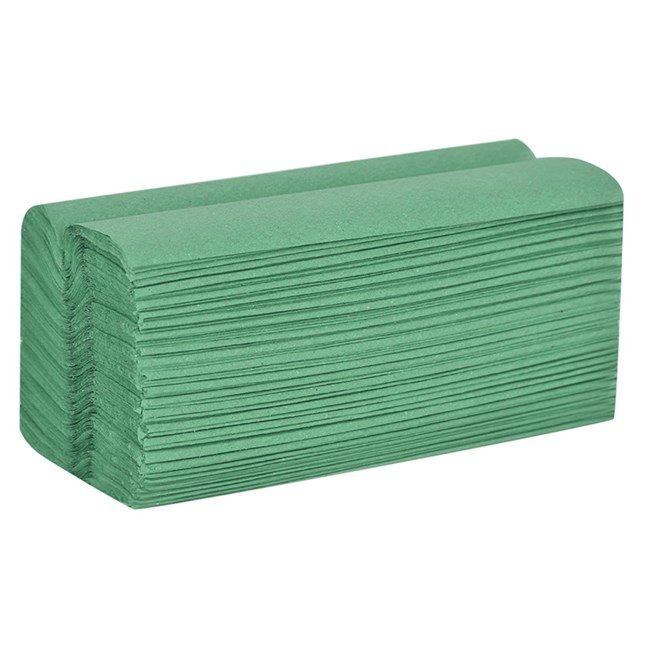C-Fold Hand Towel 1 ply, Green - Recycled Paper