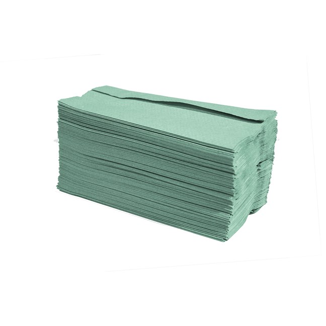 C-Fold Hand Towel 1 ply, Green - Recycled Paper