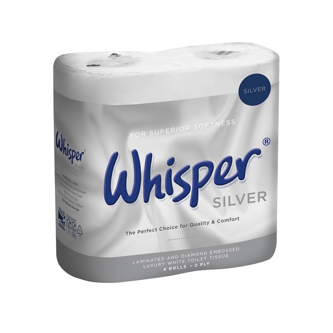 Toilet Tissue Rolls 2 ply, White