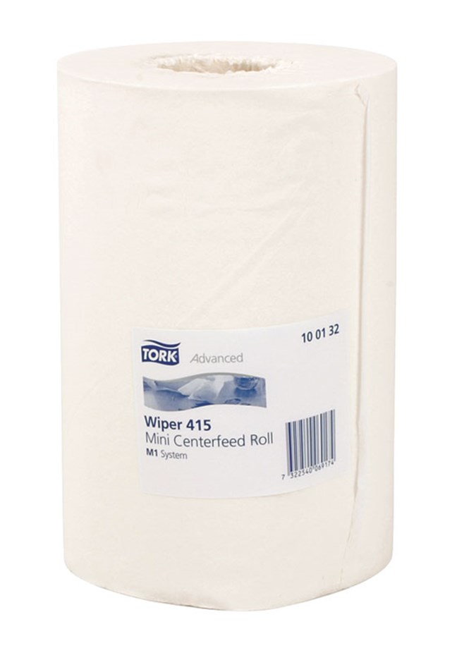 Wiper Rolls Mini M-Tork (8”) - 1 ply, White (100152)