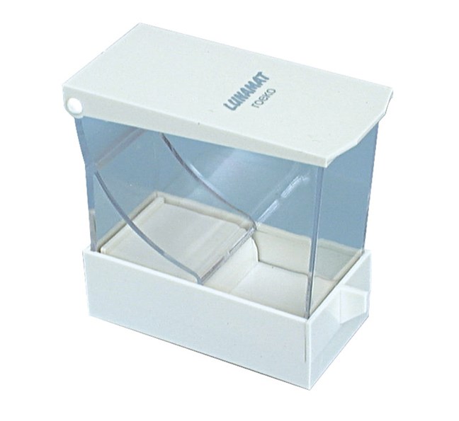 Lunamat Cotton Wool Roll Dispenser - White Plastic