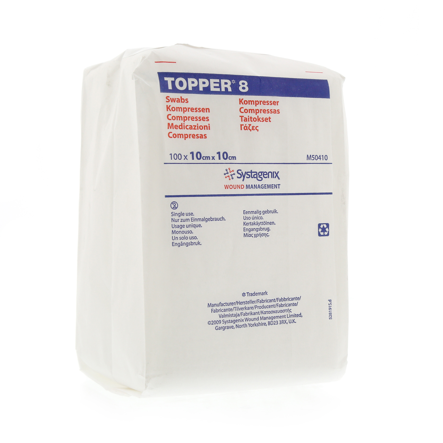 Topper 8 Swabs (Non-sterile) 10cm x 10cm 