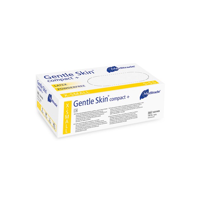Gentle Skin compact+ Latex Gloves Powder Free Extra Small