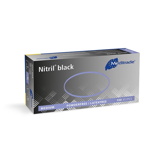 Nitril Black Powder free / Latex free Nitrile Gloves Medium