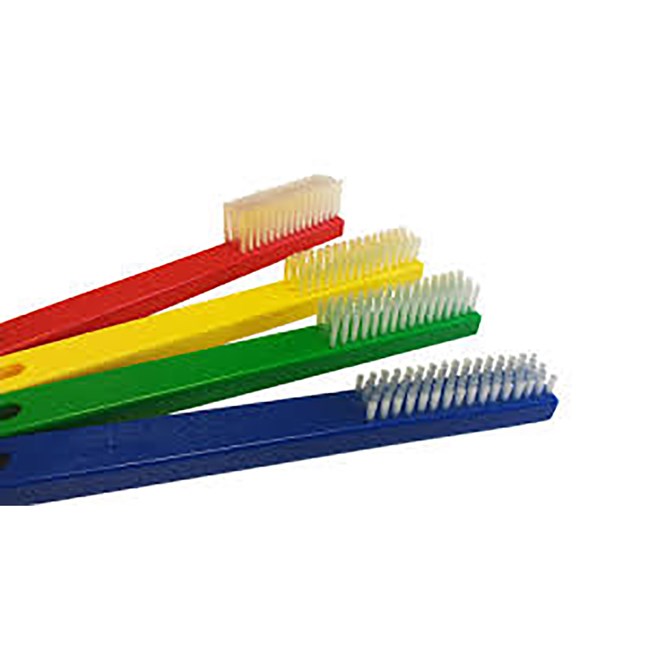 Flexible Flat Scrubbing Brush Yellow - Autoclavable