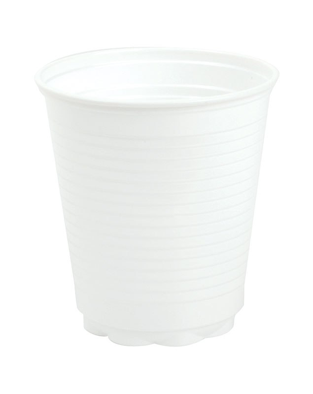 Plastic Cups Squat 180ml White 