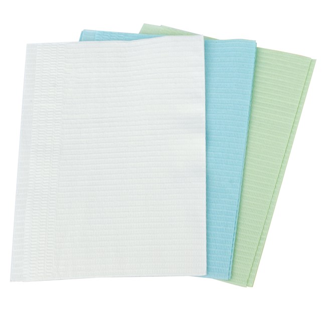 Disposable Bibs - 3-ply Green