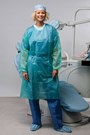 Disposable Surgical Gowns - Sterile One Size, with elasticated wrists (22.D1004.00) 