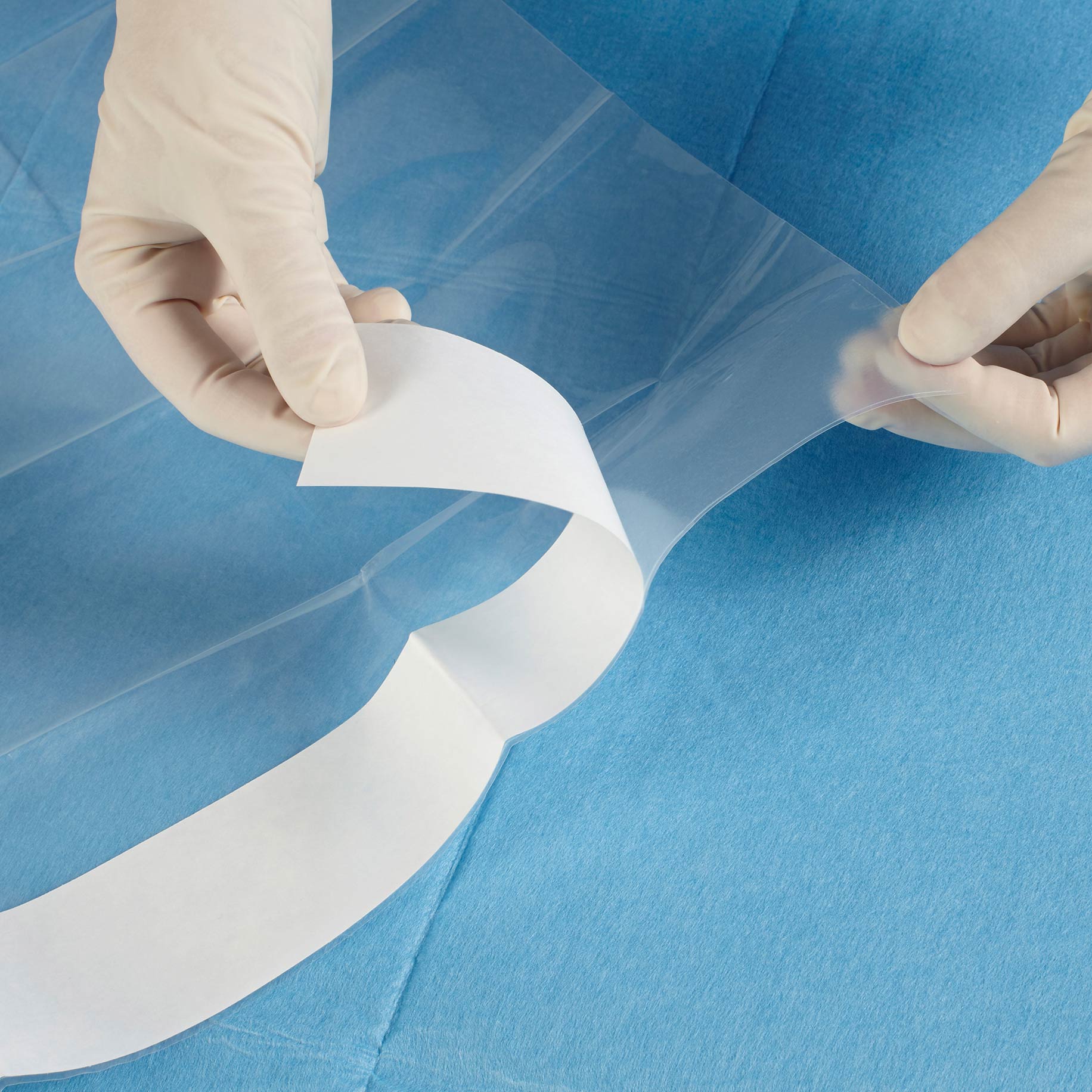 Sterile Transparent Plastic Drape with Adhesive 