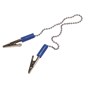 Metal Bib Chain with Crocodile Clip Blue