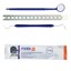 Orthodontic 3-Piece Sterile Examination Kit - Mirror, Ruler, Perio Probe/Sickle - Disposable