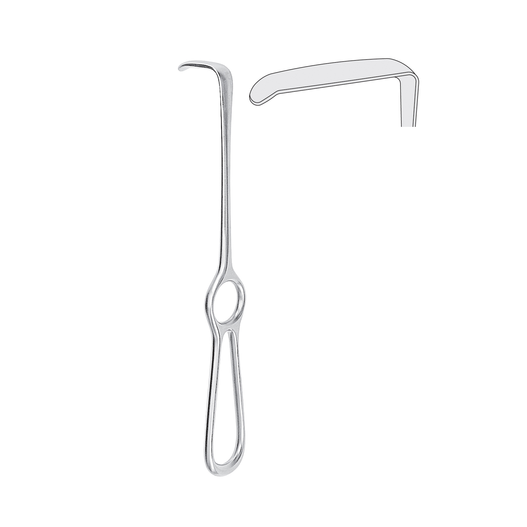 DRE446 Tissue Retractor Langenbeck 10 x 50mm