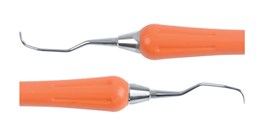 SofGrip – Curette Langer 1/2 – Orange Silicone Handle – Autoclavable 