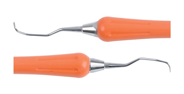SofGrip Curettes - Autoclavable 1/2 Langer (Orange)