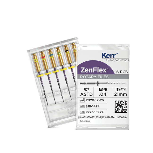 ZenFlex NiTi File .04 21mm Size 20-45 Assorted
