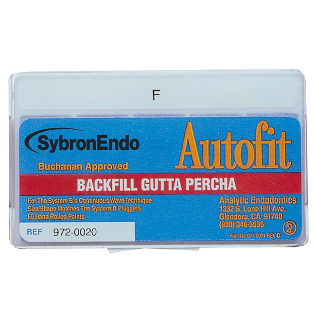 Autofit Backfill Gutta Percha Points Medium