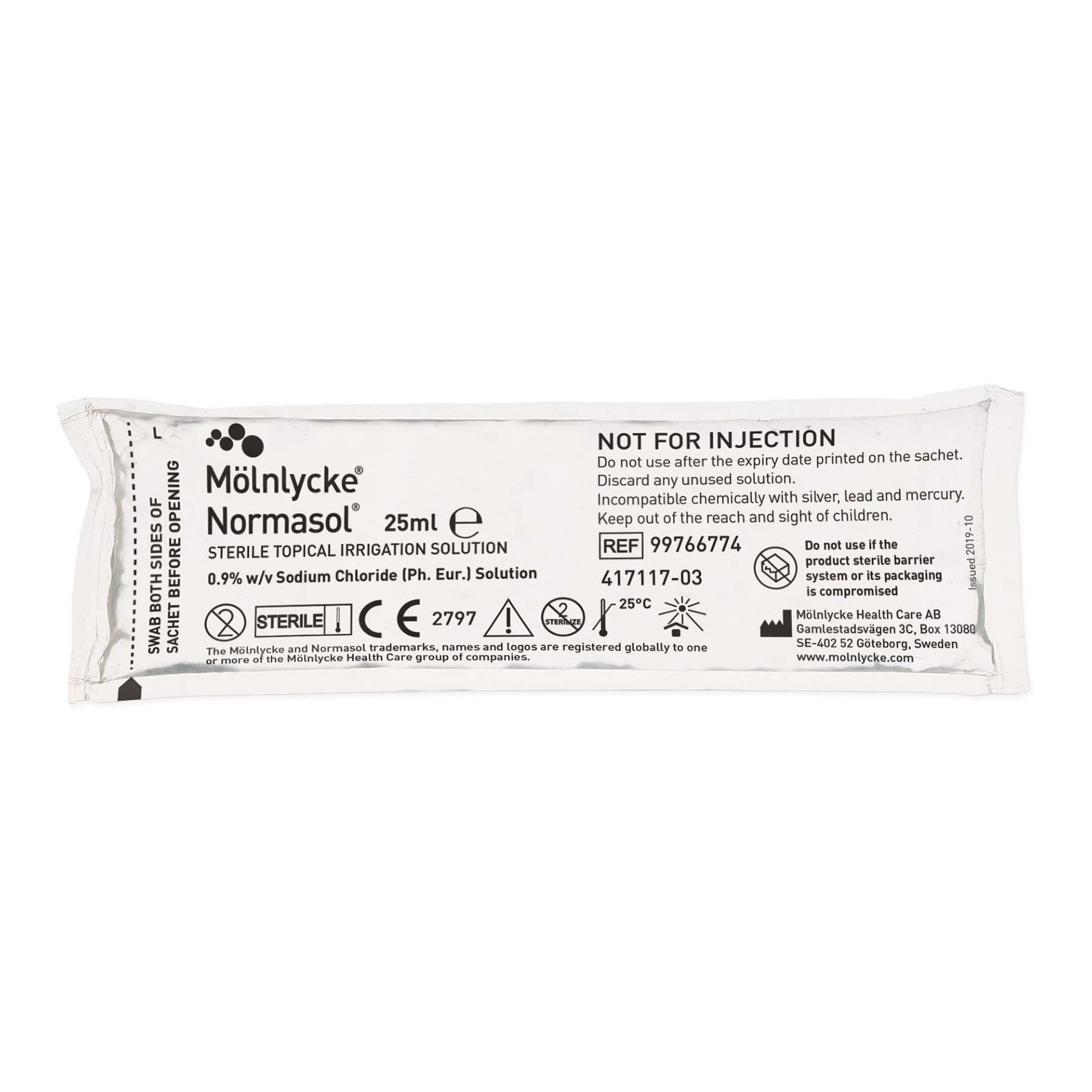 EVS055 Normasol Sachets Sterile Saline Sodium chloride
