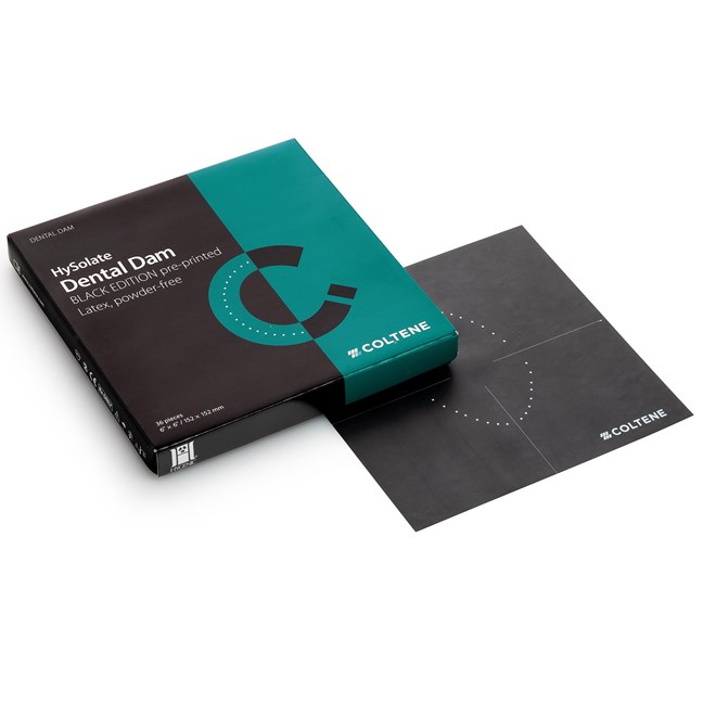 HySolate Rubber Dam Black Printed Thin 6x6