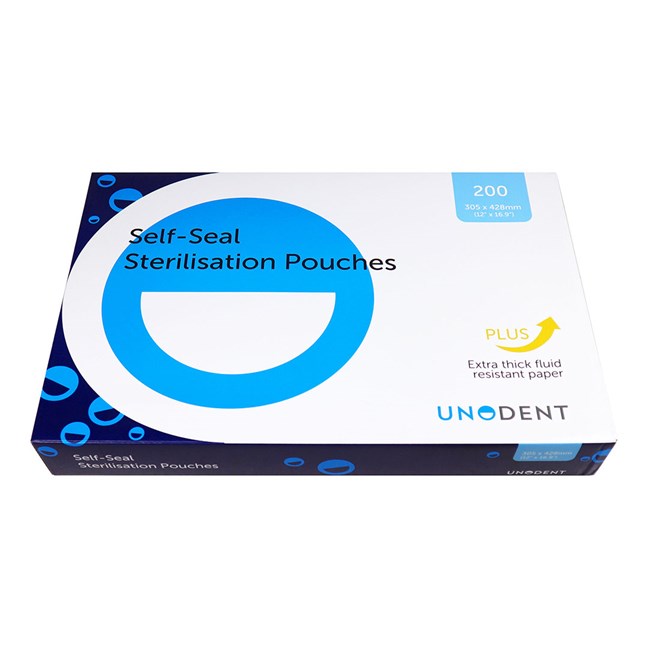 UnoDent Sterilisation Pouches 305 x 428mm (70g)