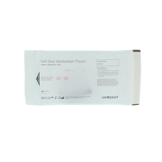 Sterilisation Pouches No. 525: 133 x 254mm (5.25" x 10")